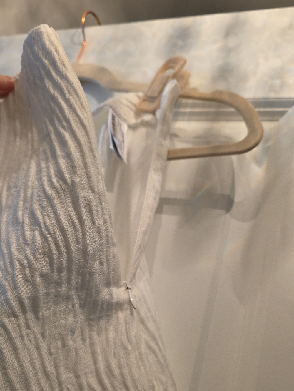 Zara White Textured Mini Skort - Picture 5 of 7
